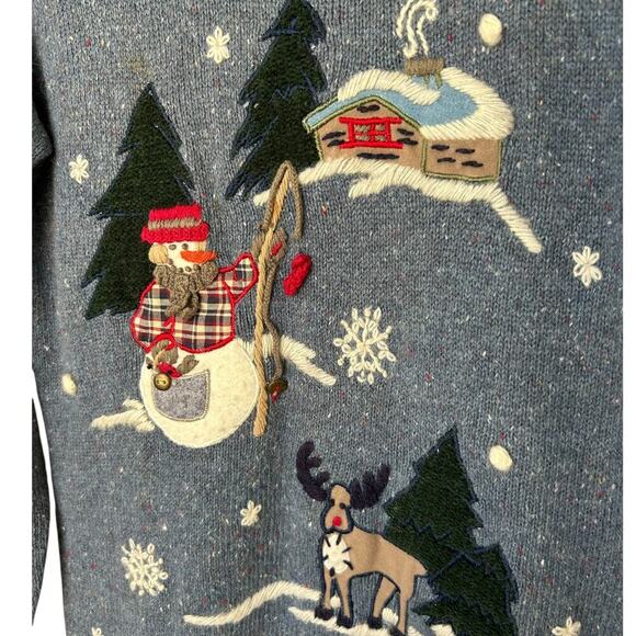 Vintage Victoria Jones Women's Christmas Crewneck Cozy Sweater Size Small - Picture 2 of 5